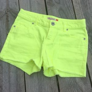 Girls SO Jean Shorts Neon Size 12